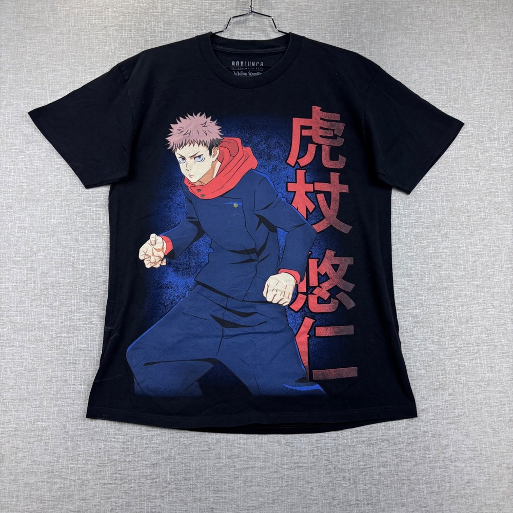 BoxLunch Jujutsu Kaisen Yuji Itadori Ryomen Sukuna Black Graphic Tee Mens L